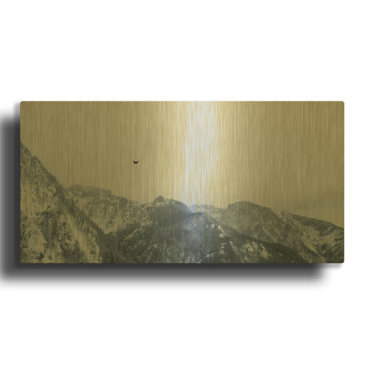 'Alpine Winter Bird' By LUXE Gold Metal Wall Art