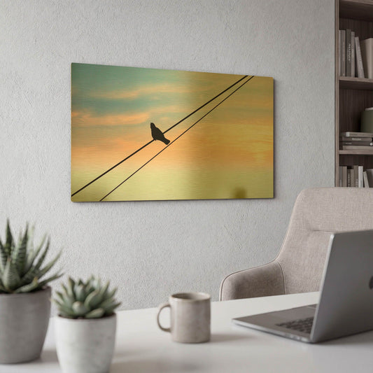 'Sunset Watching' By LUXE Gold Metal Wall Art