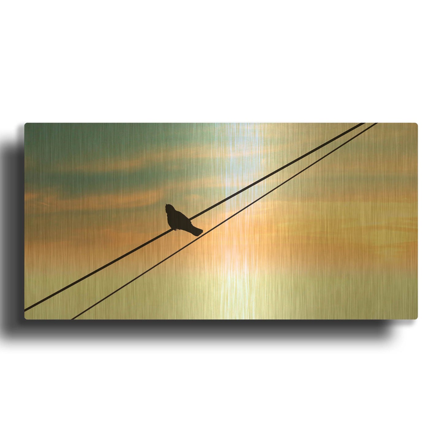 'Sunset Watching' By LUXE Gold Metal Wall Art