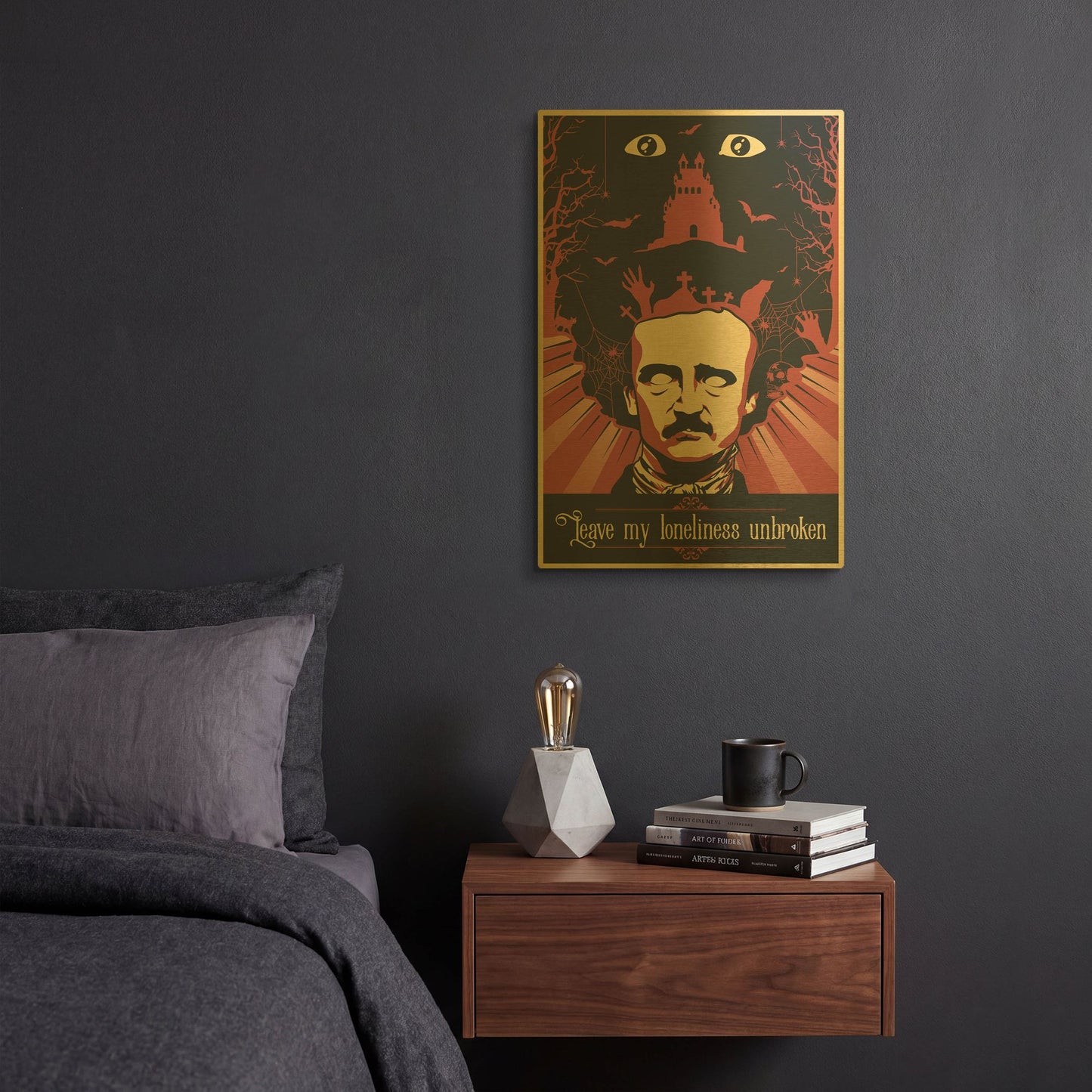 'Poe' By LUXE Gold Metal Wall Art
