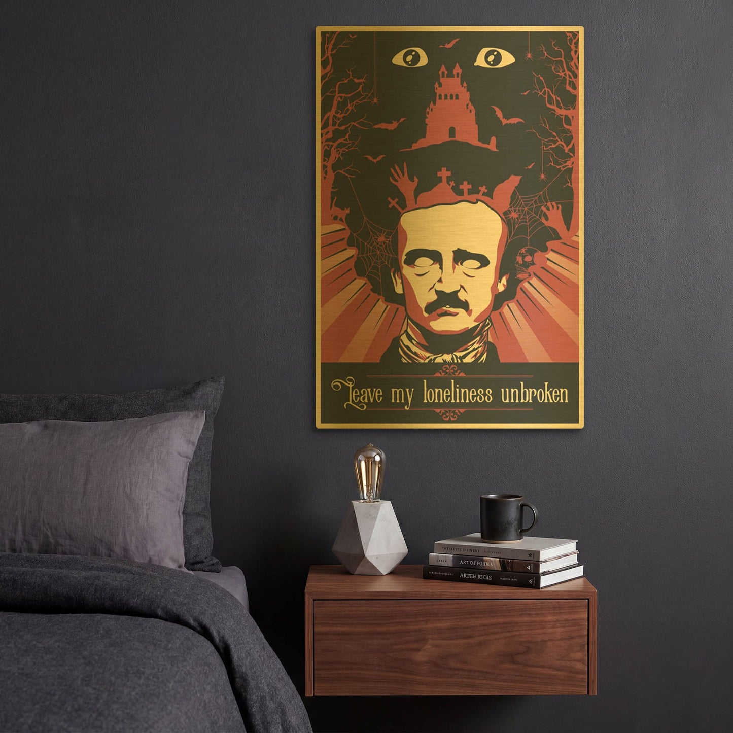 'Poe' By LUXE Gold Metal Wall Art
