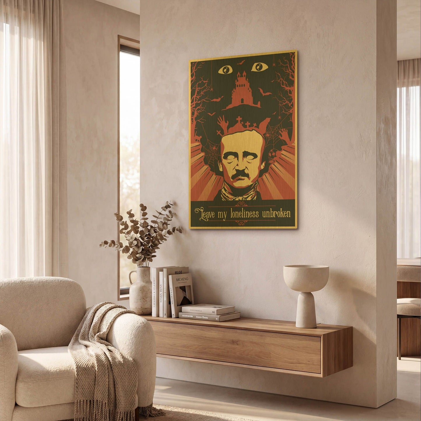 'Poe' By LUXE Gold Metal Wall Art