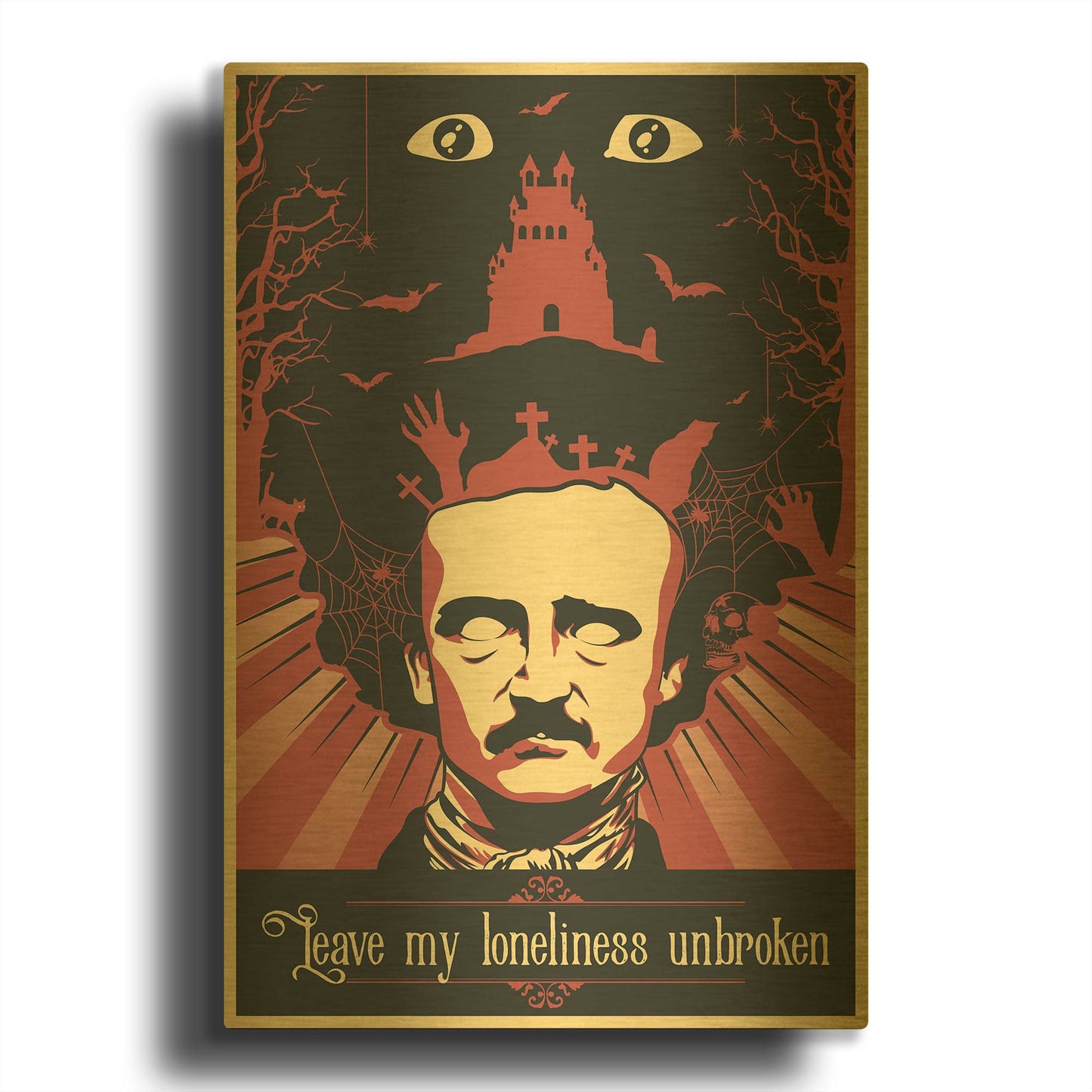 'Poe' By LUXE Gold Metal Wall Art