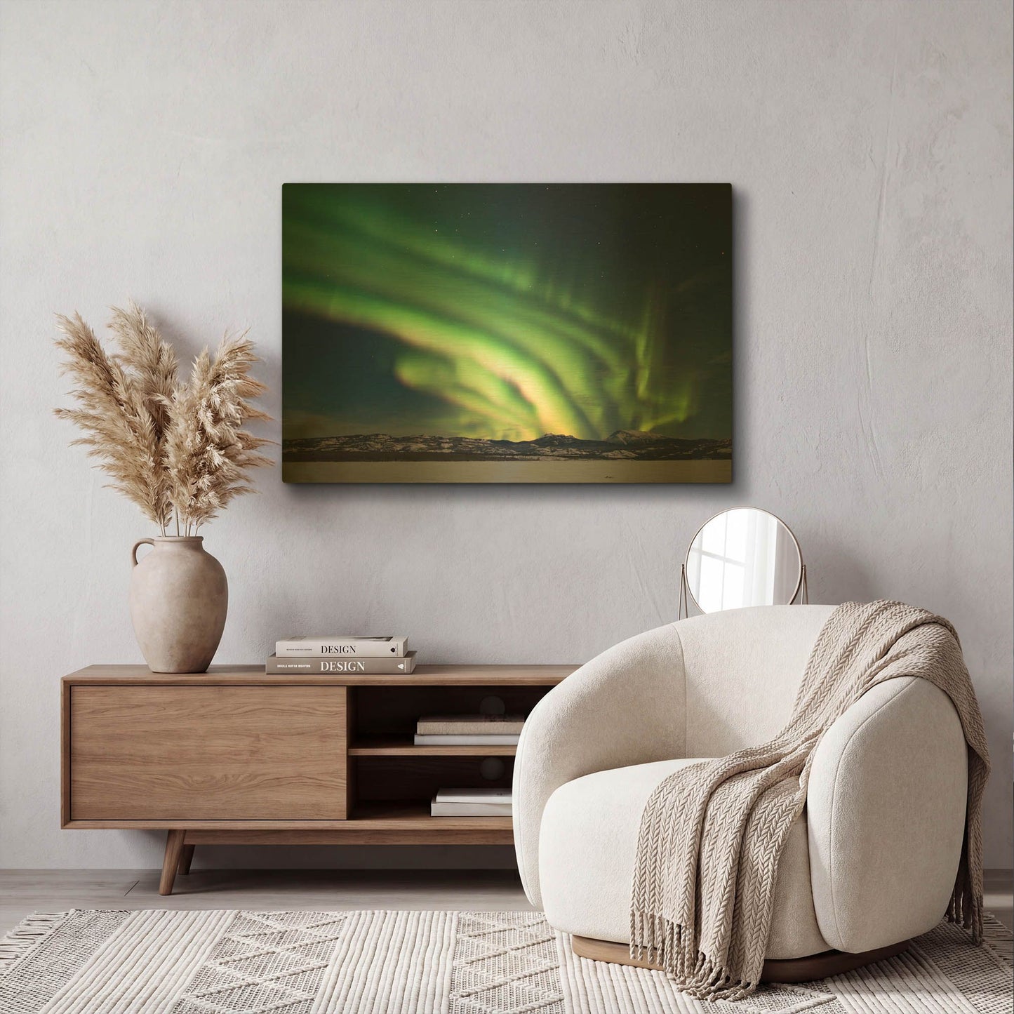 'Dancing Northern Lights' By LUXE Gold Metal Wall Art