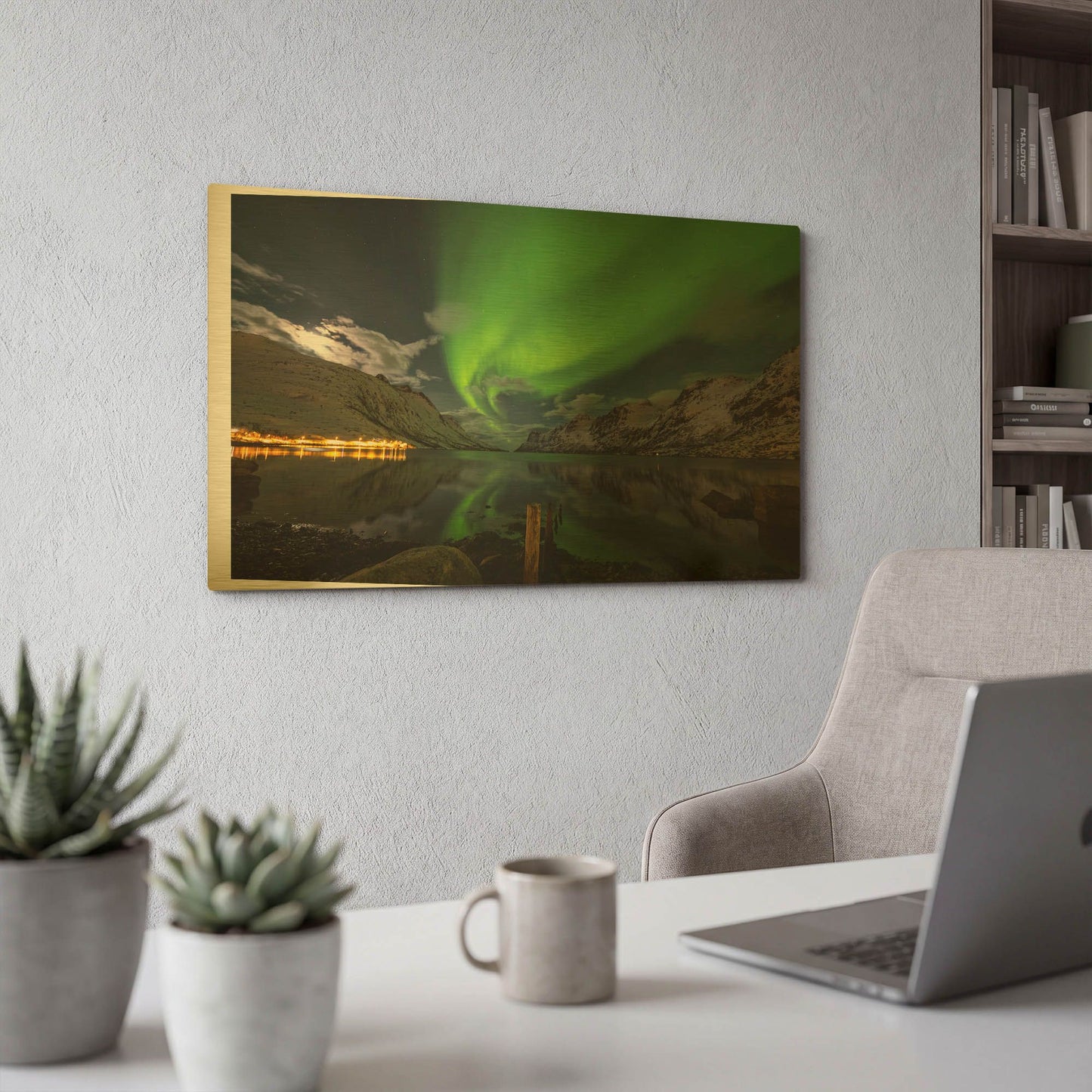 'Northern Lights 1' By LUXE Gold Metal Wall Art