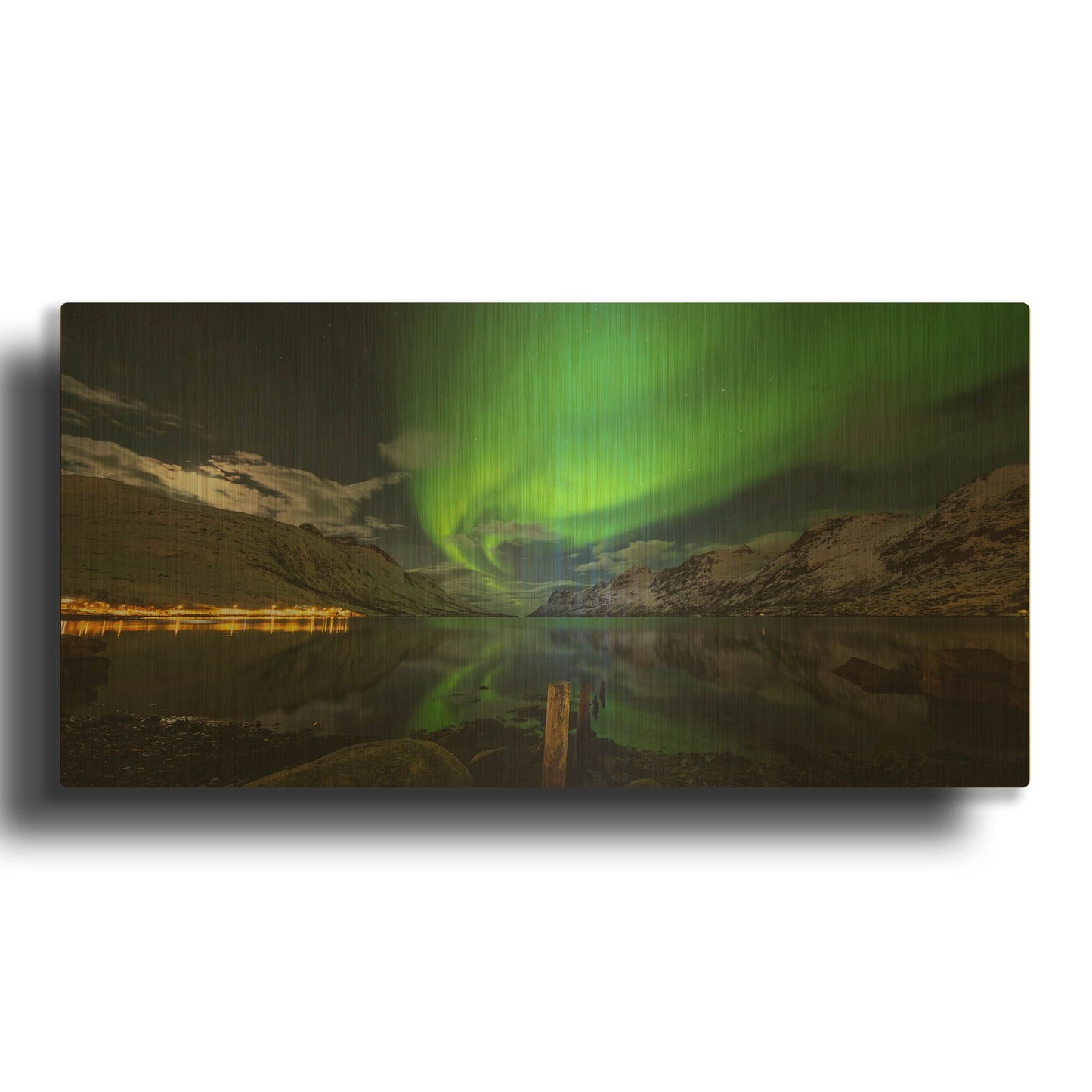 'Northern Lights 1' By LUXE Gold Metal Wall Art