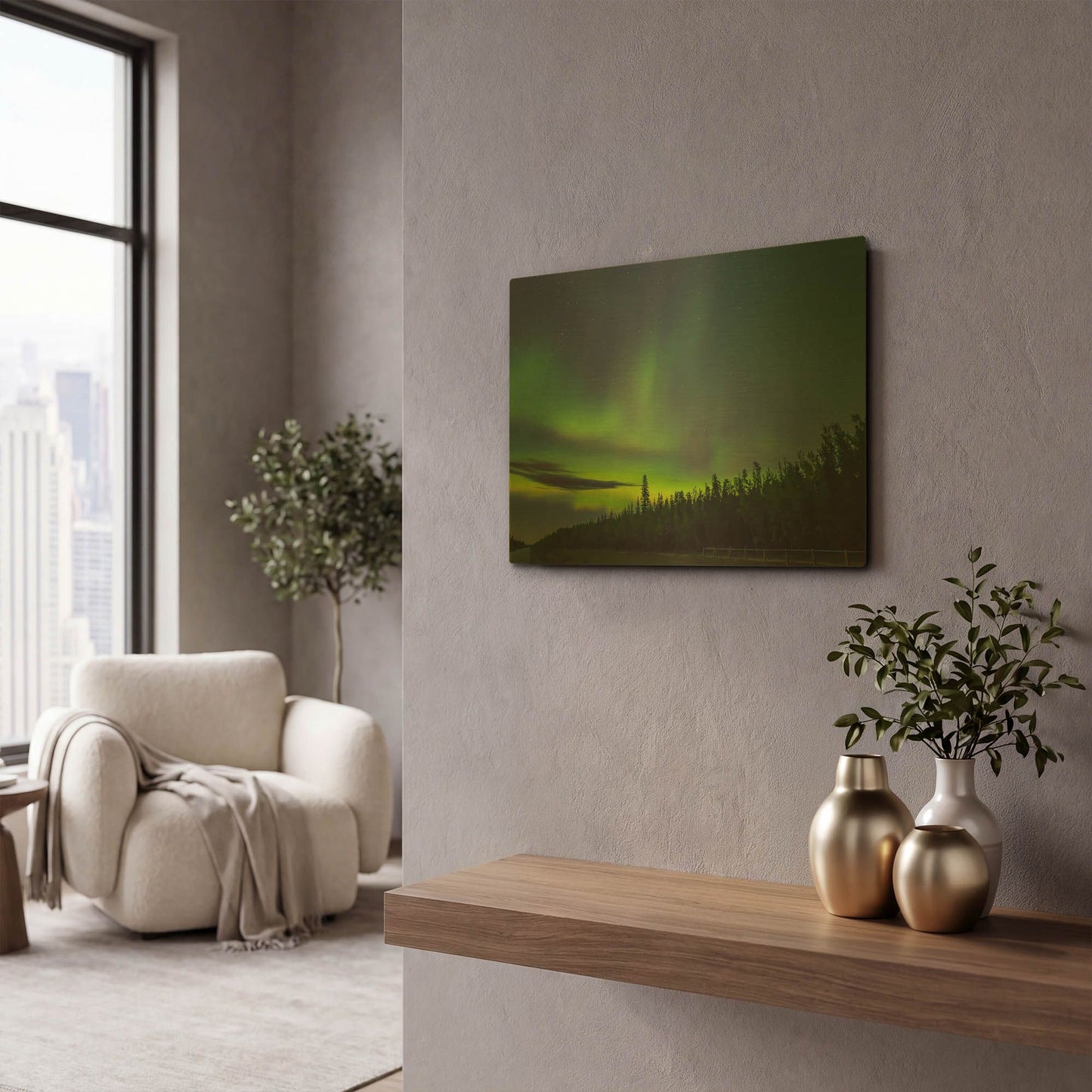'Northern Lights 3' By LUXE Gold Metal Wall Art