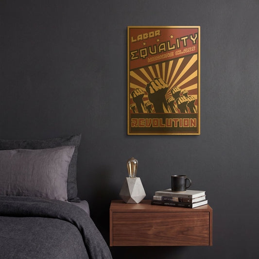 'Revolution' By LUXE Gold Metal Wall Art