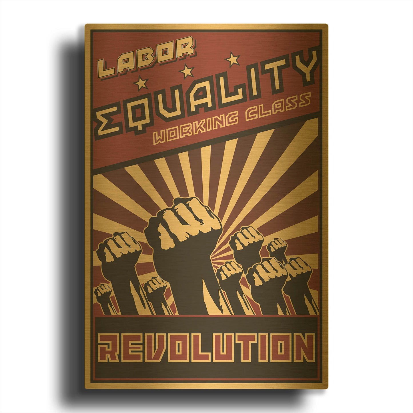 'Revolution' By LUXE Gold Metal Wall Art
