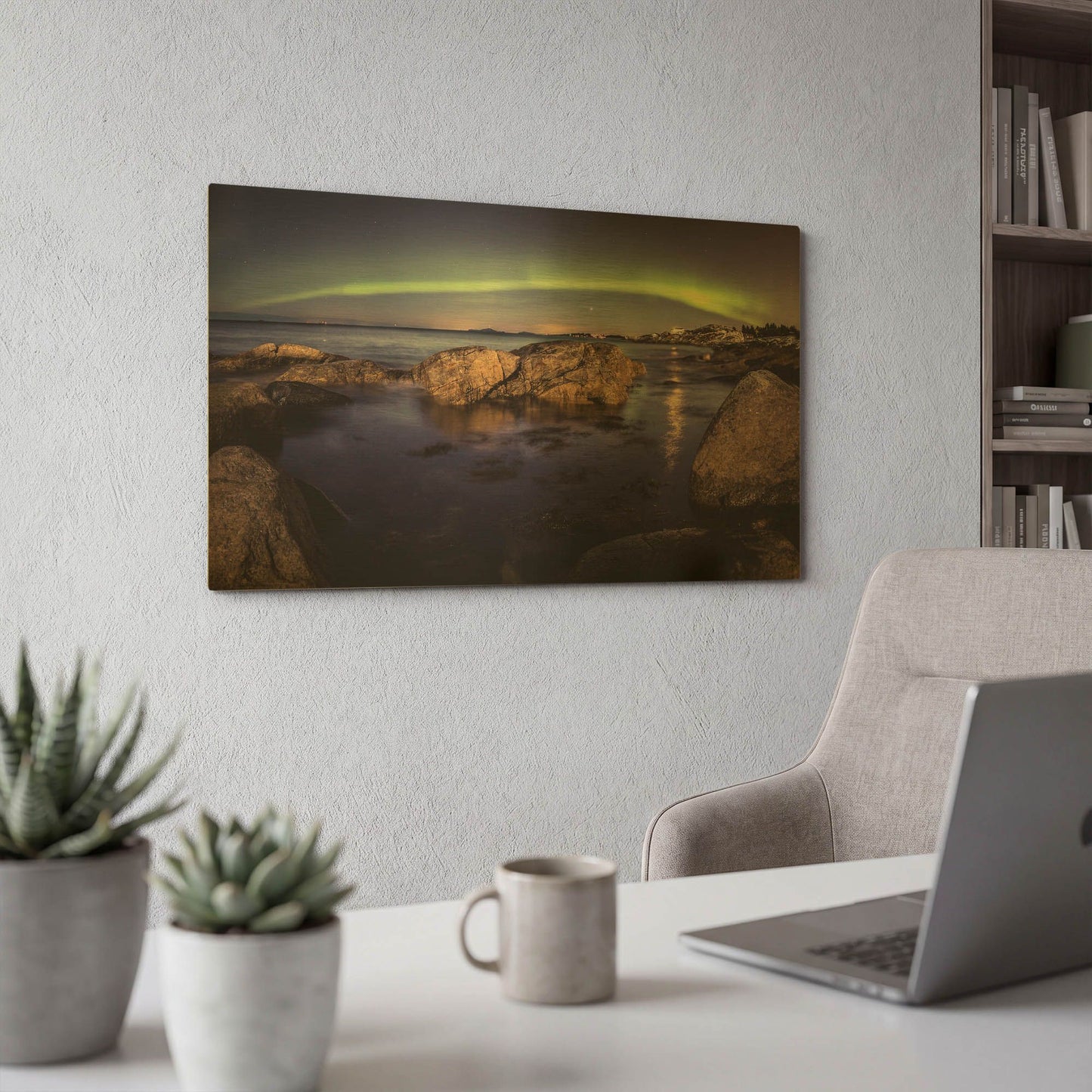 'Northern Lights 6' By LUXE Gold Metal Wall Art