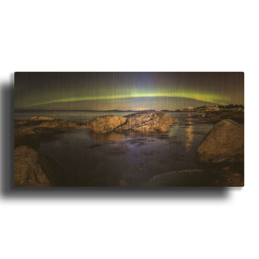 'Northern Lights 6' By LUXE Gold Metal Wall Art