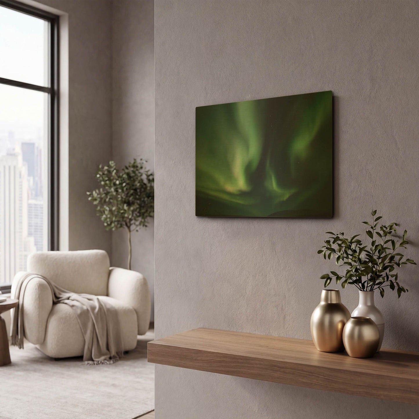 'Northern Lights 8' By LUXE Gold Metal Wall Art