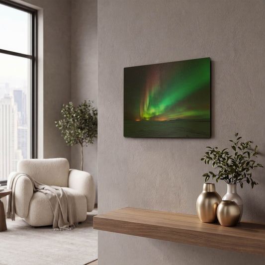 'Northern Lights Aurora Borealis 3' By LUXE Gold Metal Wall Art
