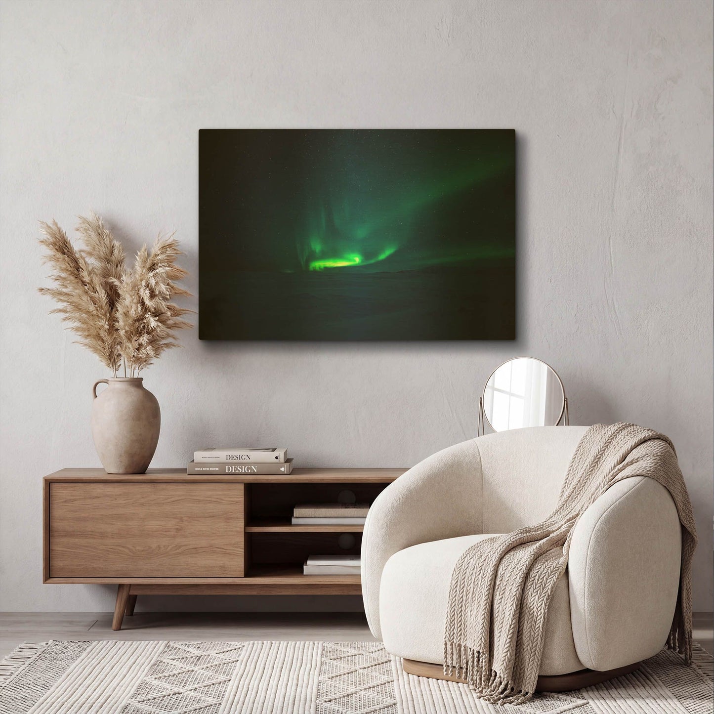 'Northern Lights Aurora Borealis 4' By LUXE Gold Metal Wall Art