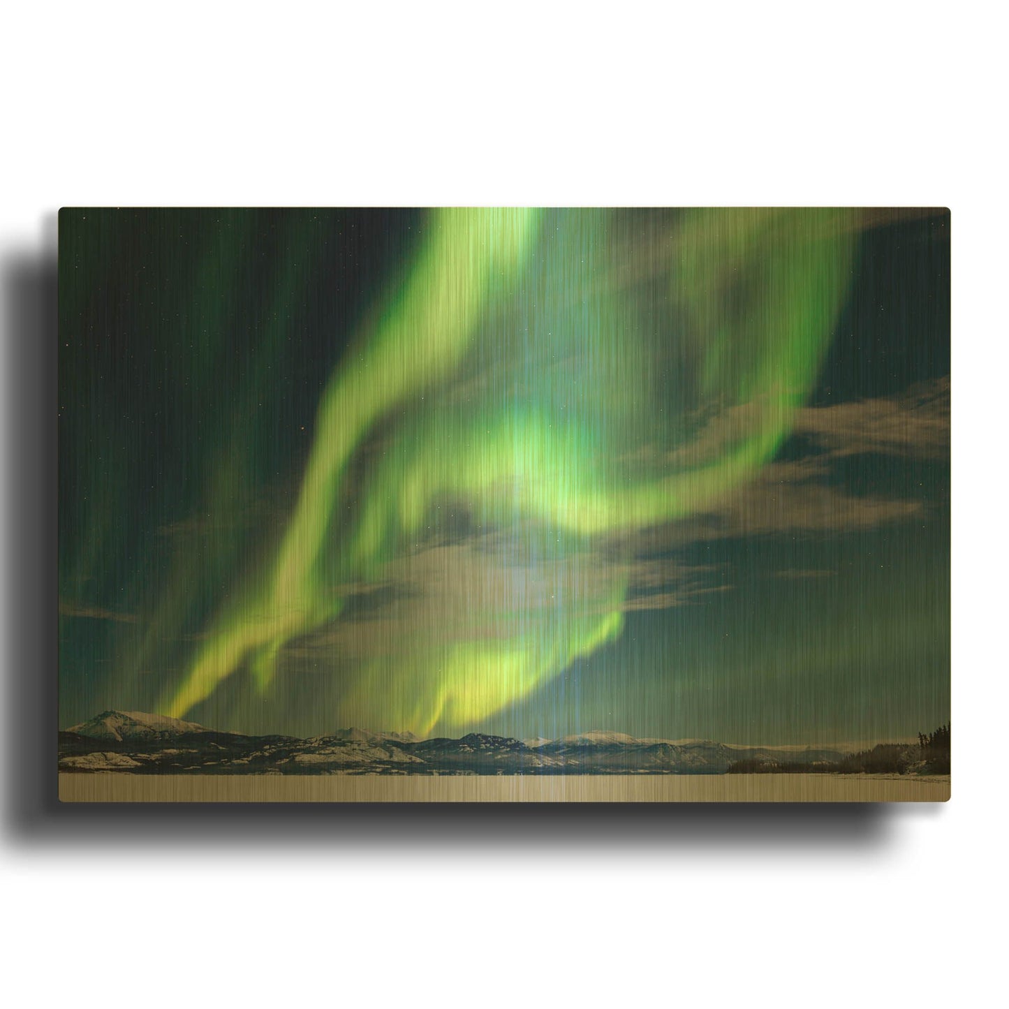 'Spectacular Aurora Borealis Northern Lights' By LUXE Gold Metal Wall Art