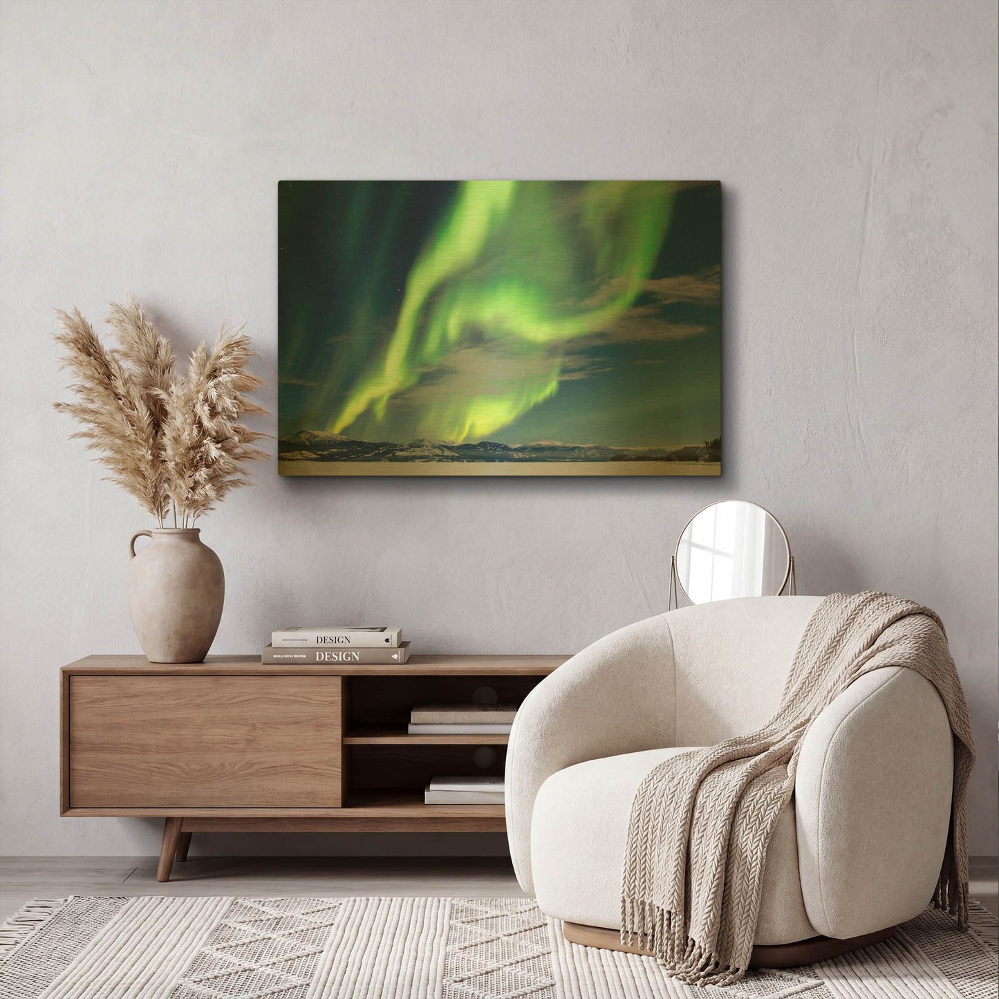 'Spectacular Aurora Borealis Northern Lights' By LUXE Gold Metal Wall Art