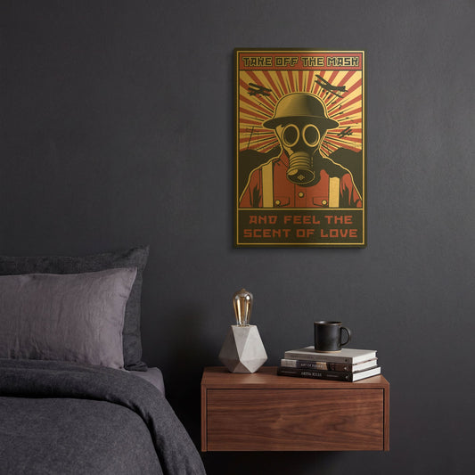 'Gas Mask' By LUXE Gold Metal Wall Art
