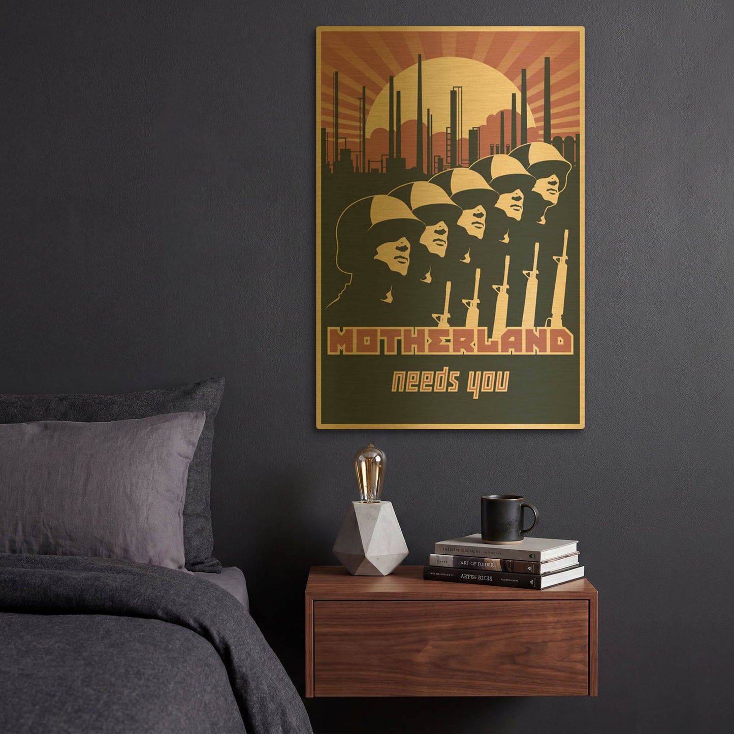 'Motherland Needs You' By LUXE Gold Metal Wall Art