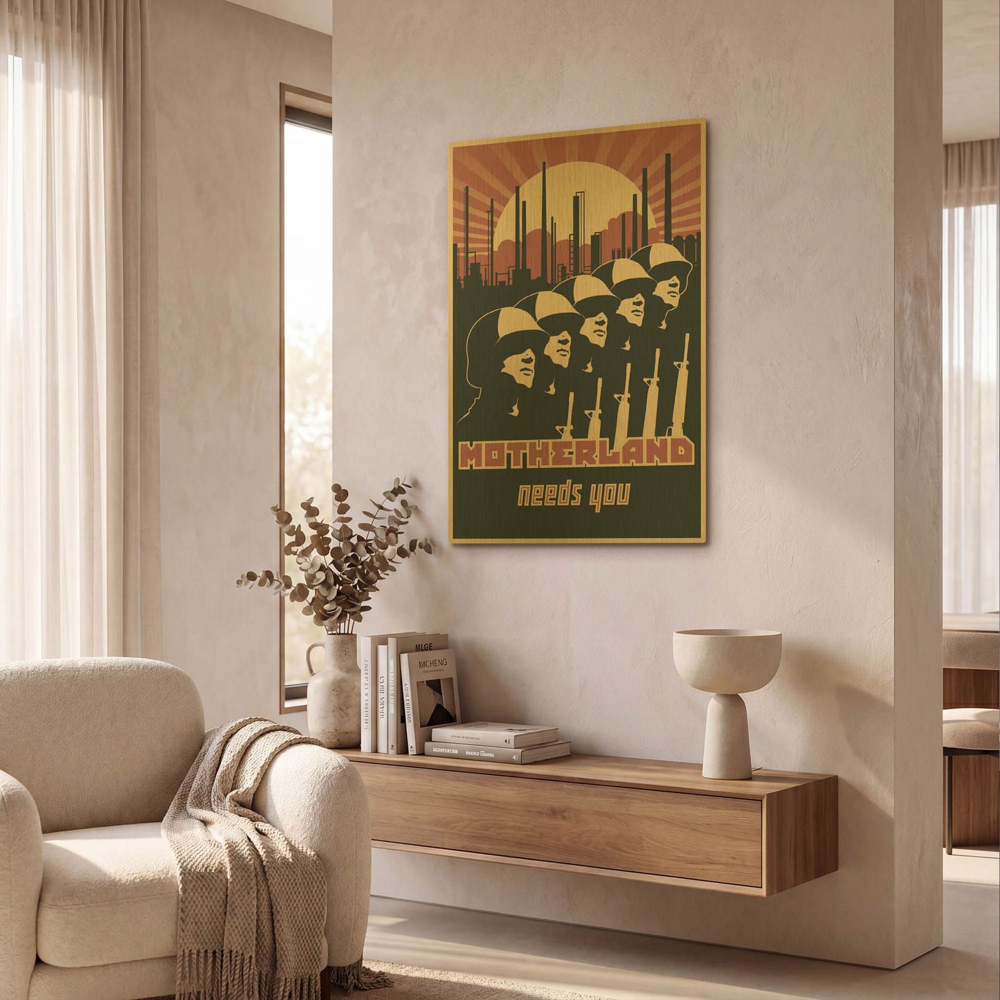 'Motherland Needs You' By LUXE Gold Metal Wall Art