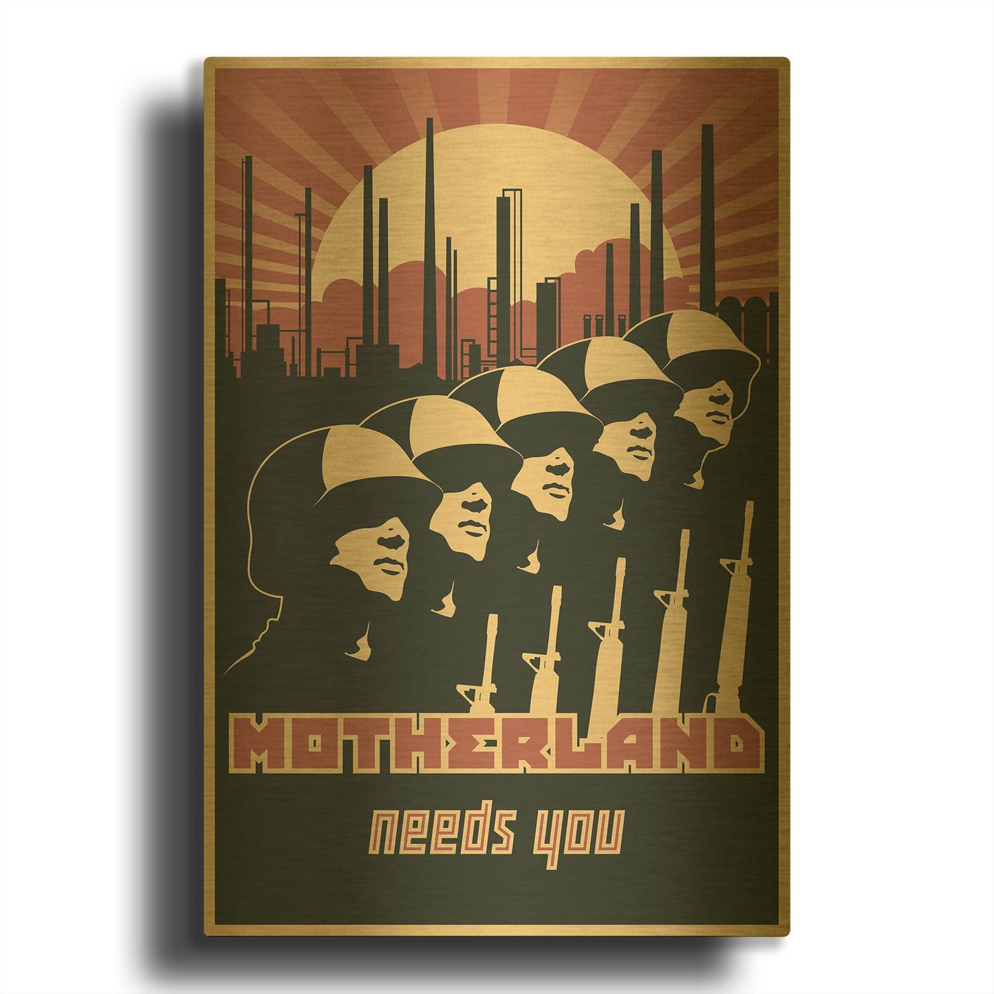 'Motherland Needs You' By LUXE Gold Metal Wall Art