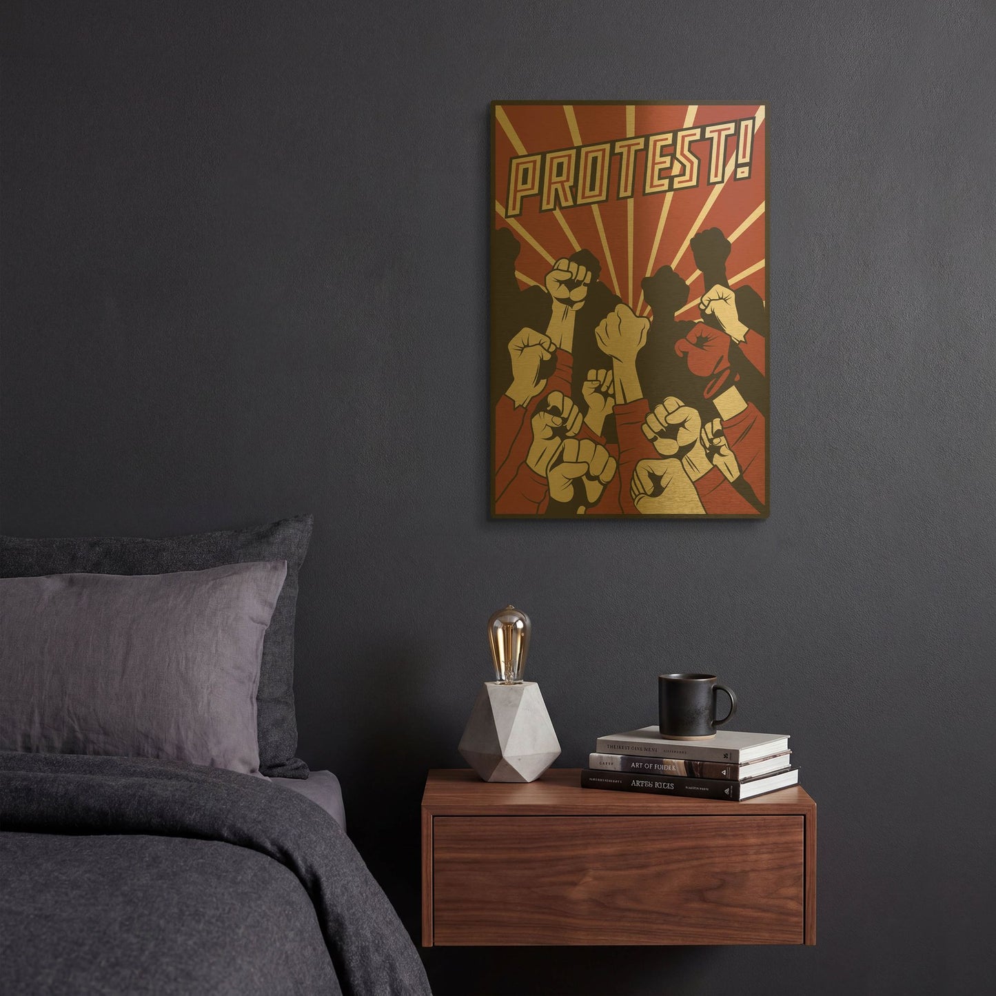 'Protest' By LUXE Gold Metal Wall Art