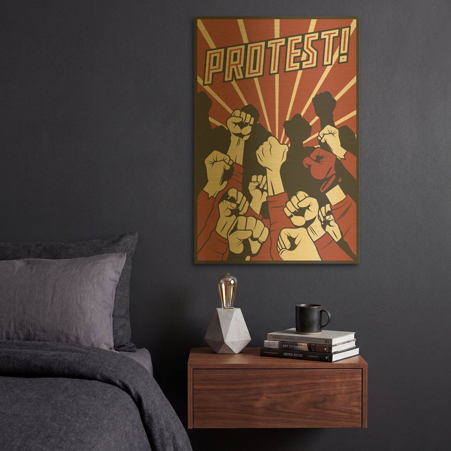 'Protest' By LUXE Gold Metal Wall Art
