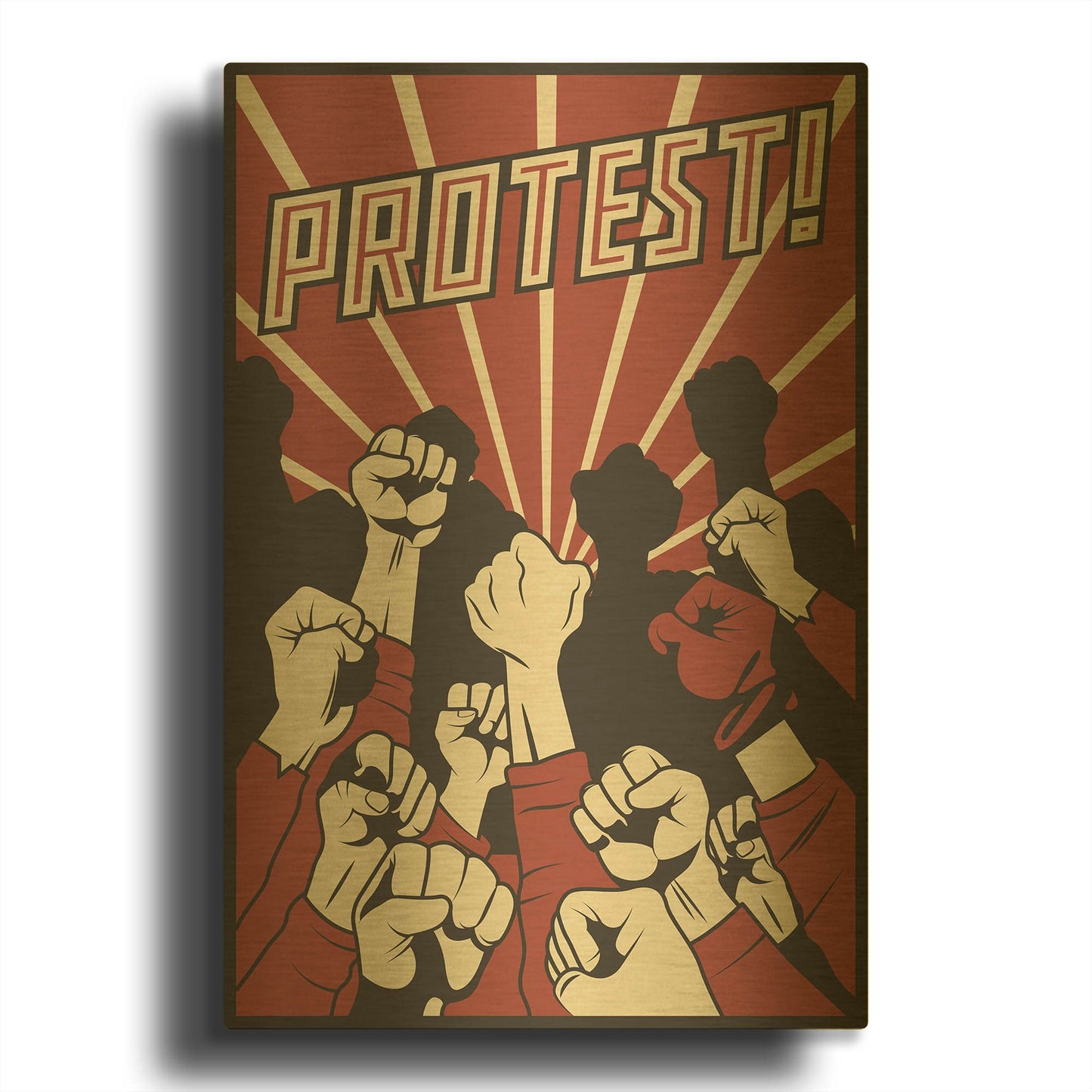 'Protest' By LUXE Gold Metal Wall Art