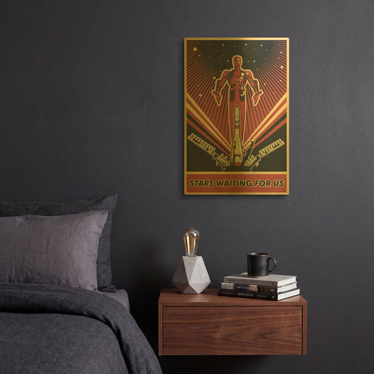 'Stars' By LUXE Gold Metal Wall Art