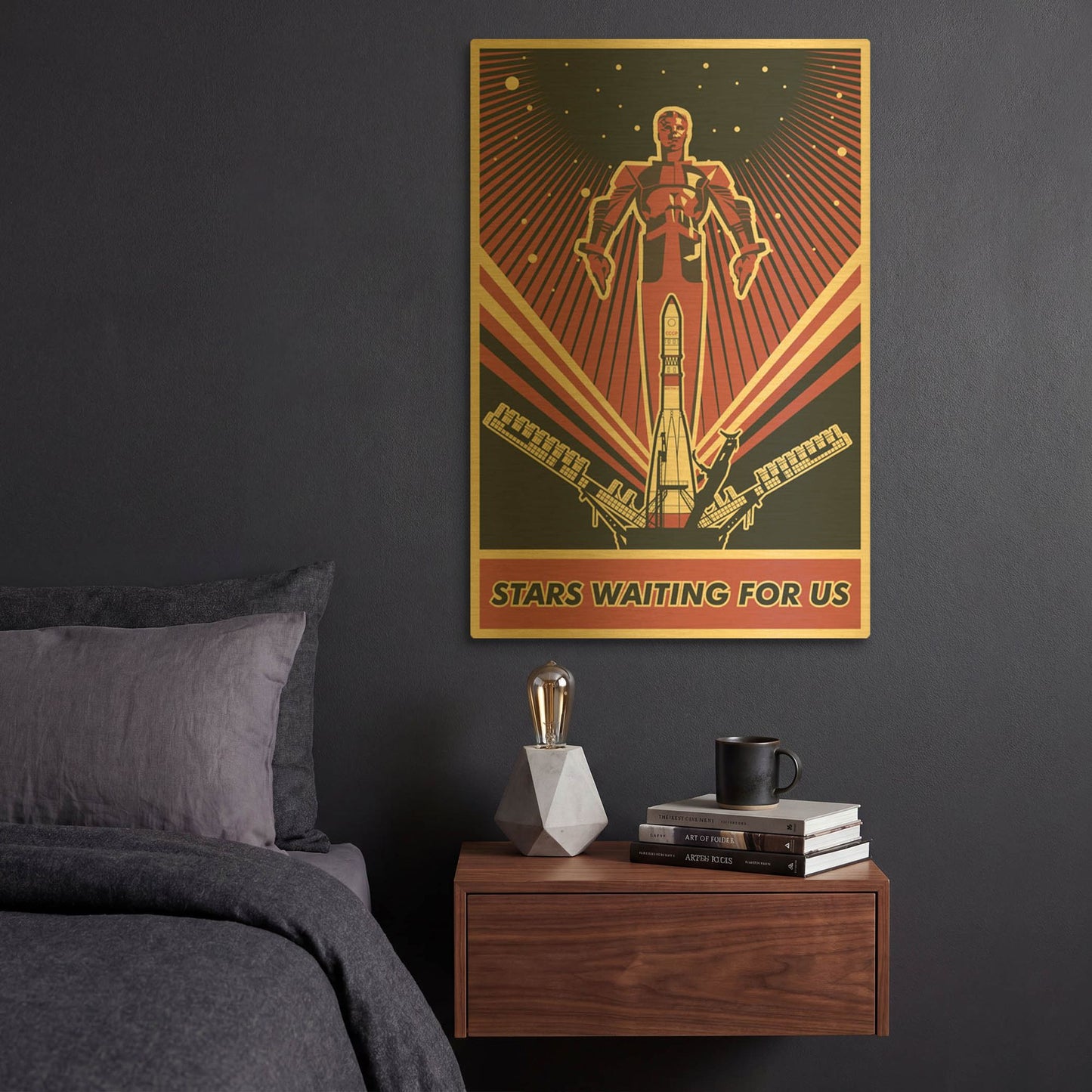 'Stars' By LUXE Gold Metal Wall Art