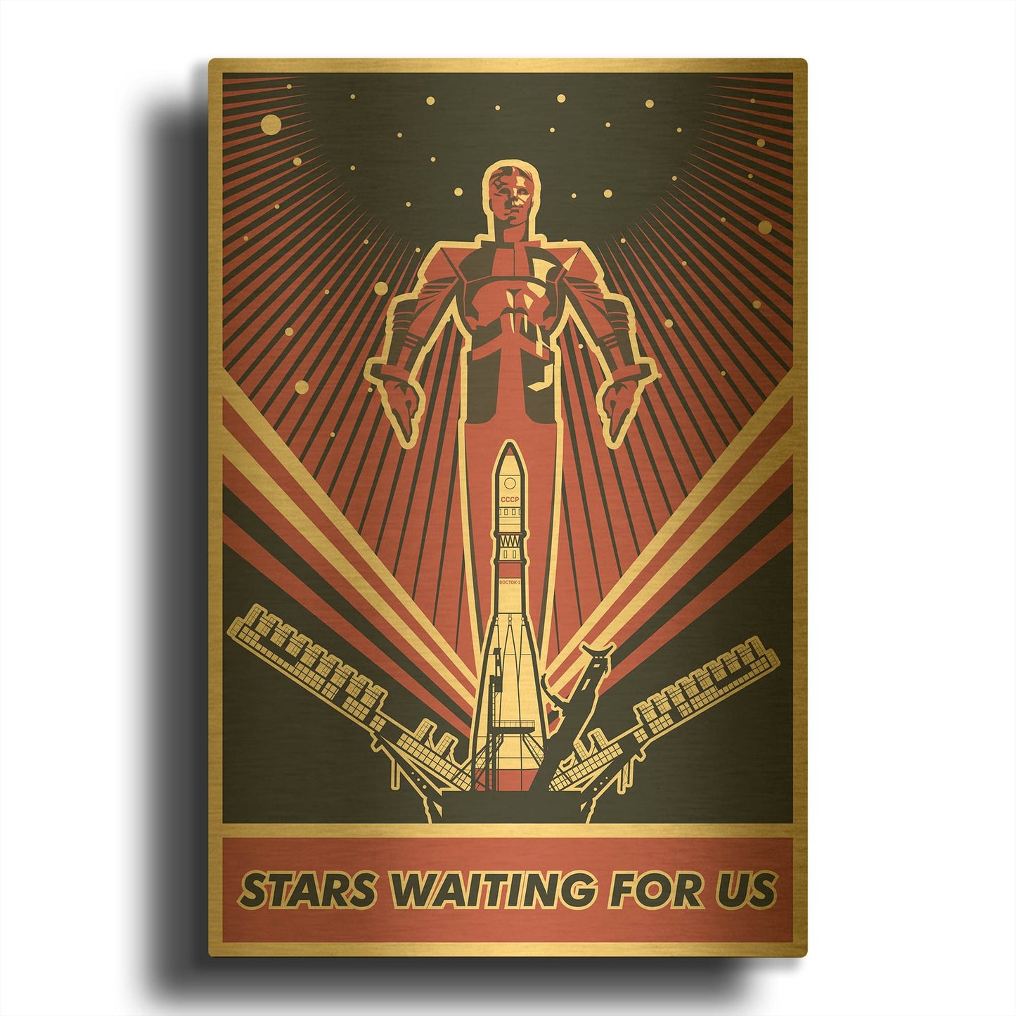 'Stars' By LUXE Gold Metal Wall Art