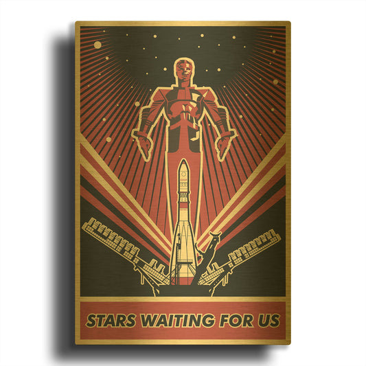 'Stars' By LUXE Gold Metal Wall Art
