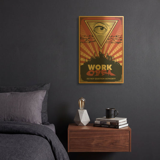 'Work' By LUXE Gold Metal Wall Art