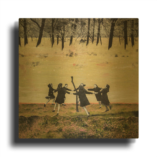 'Call Of Nature 2 Landscape Sqaures' By DB Waterman Gold Metal Wall Art