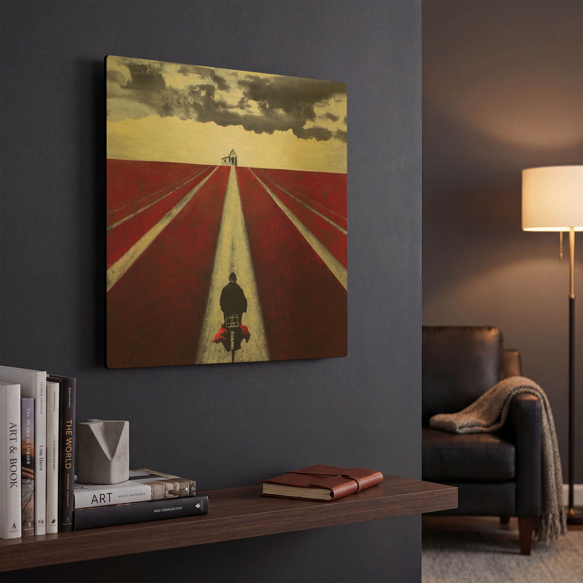 'We'Ll Meet Again 2 Landscape Sqaures' By DB Waterman Gold Metal Wall Art