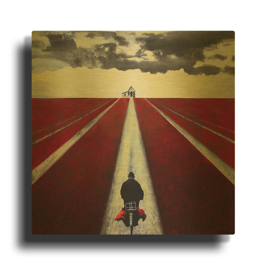 'We'Ll Meet Again 2 Landscape Sqaures' By DB Waterman Gold Metal Wall Art