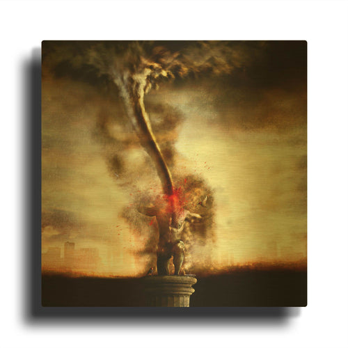 '2009' By Mario Sanchez Nevado Gold Metal Wall Art