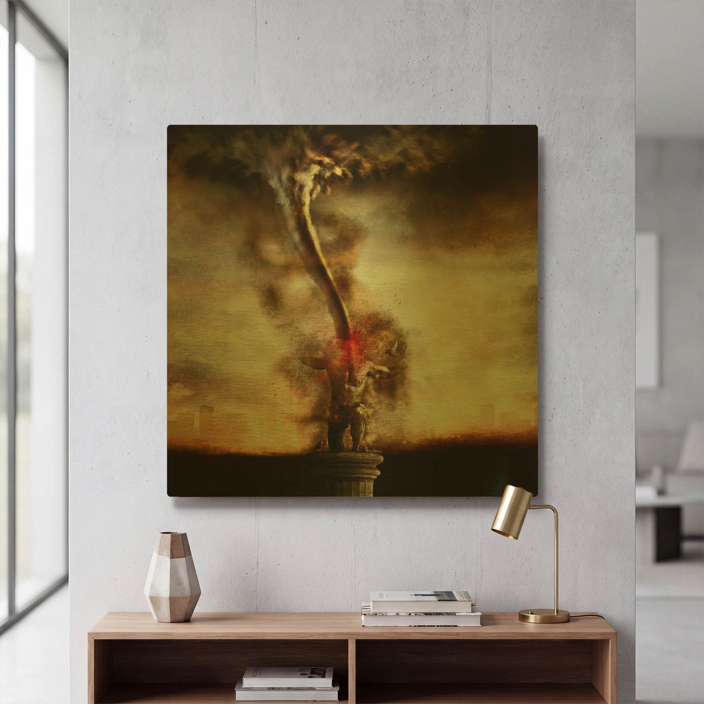 '2009' By Mario Sanchez Nevado Gold Metal Wall Art