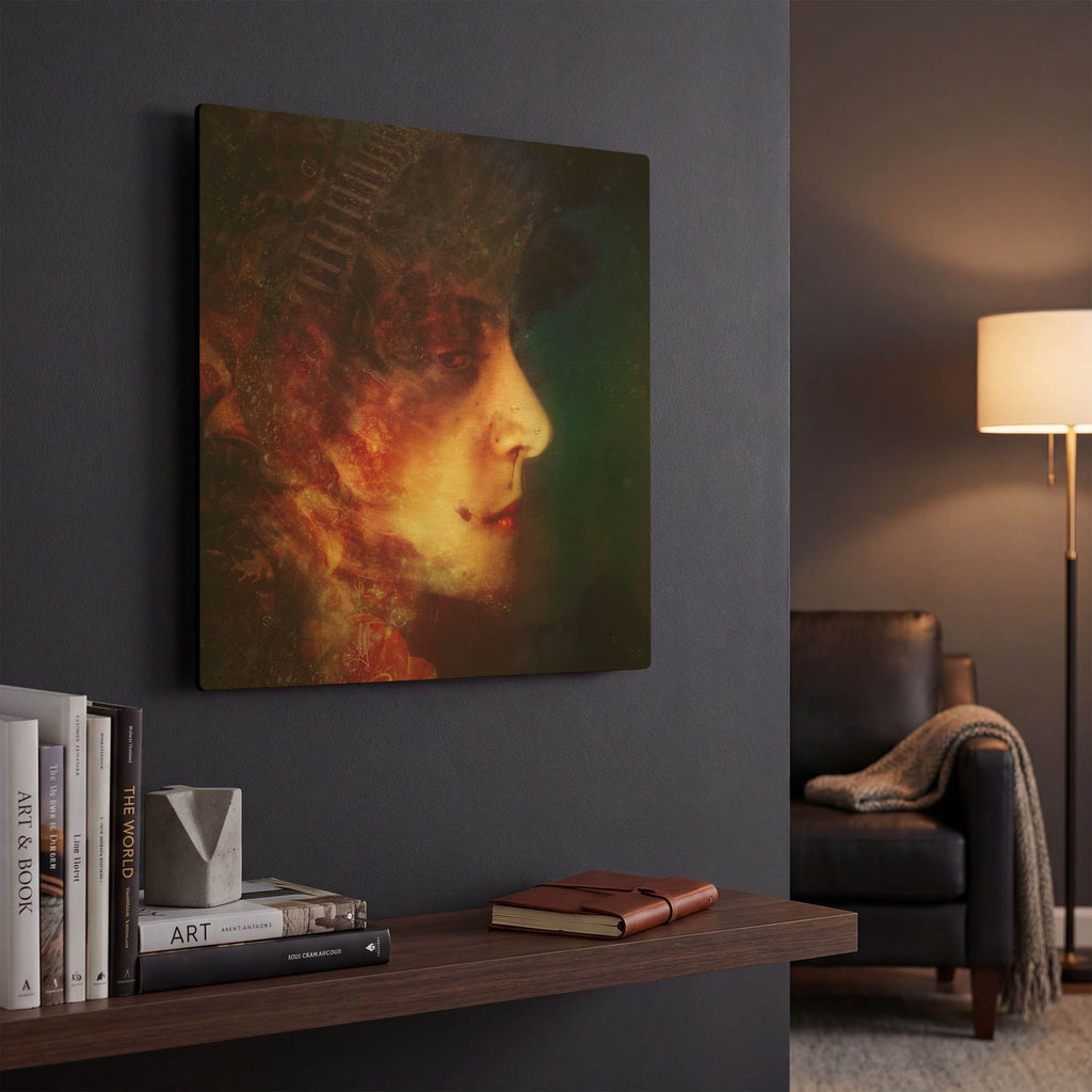 'A Moment Of Doubt' By Mario Sanchez Nevado Gold Metal Wall Art