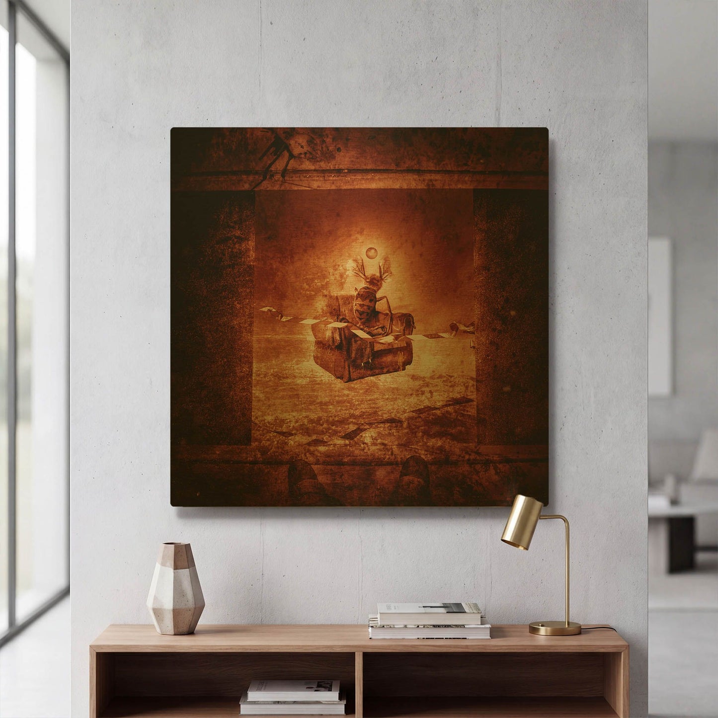 'The God That Failed' By Mario Sanchez Nevado Gold Metal Wall Art