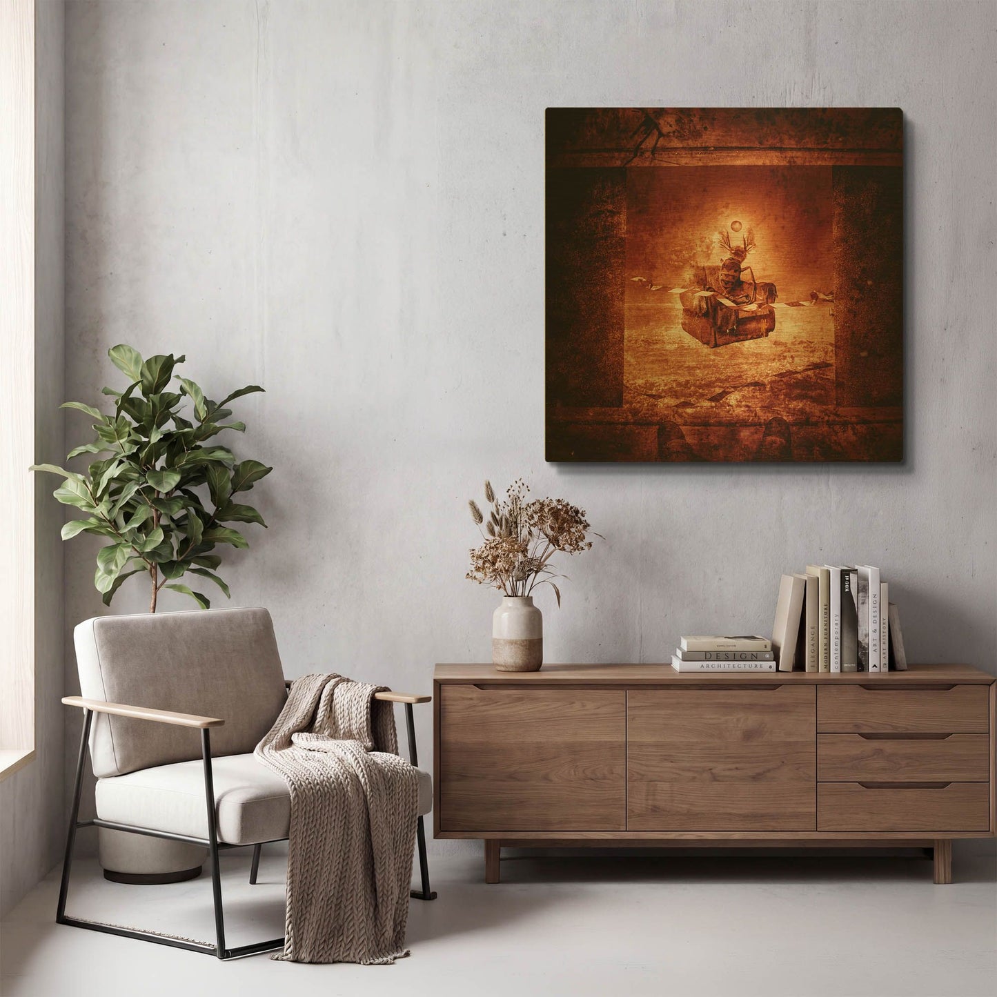 'The God That Failed' By Mario Sanchez Nevado Gold Metal Wall Art