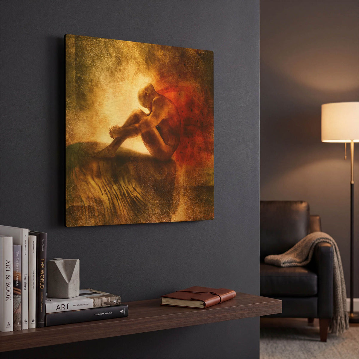 'Exile' By Mario Sanchez Nevado Gold Metal Wall Art