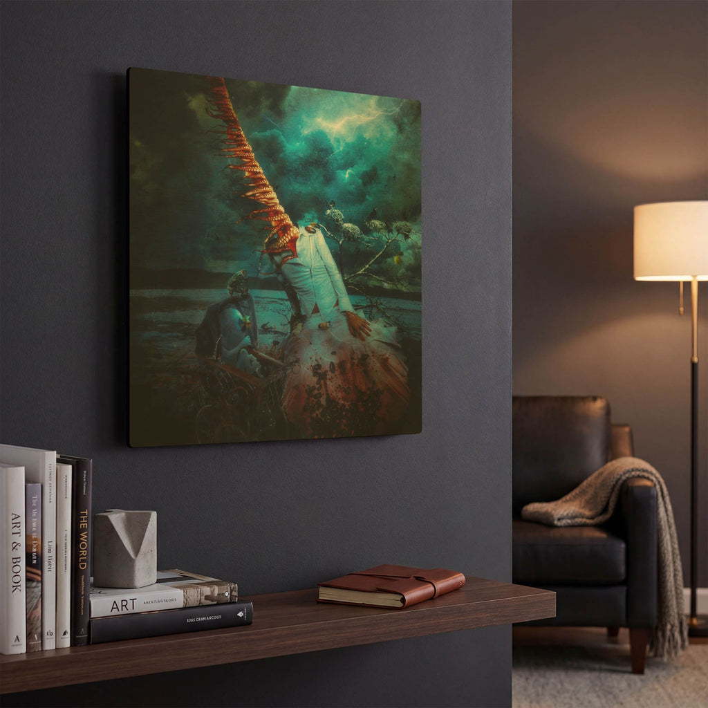 'July10th 1985' By Mario Sanchez Nevado Gold Metal Wall Art