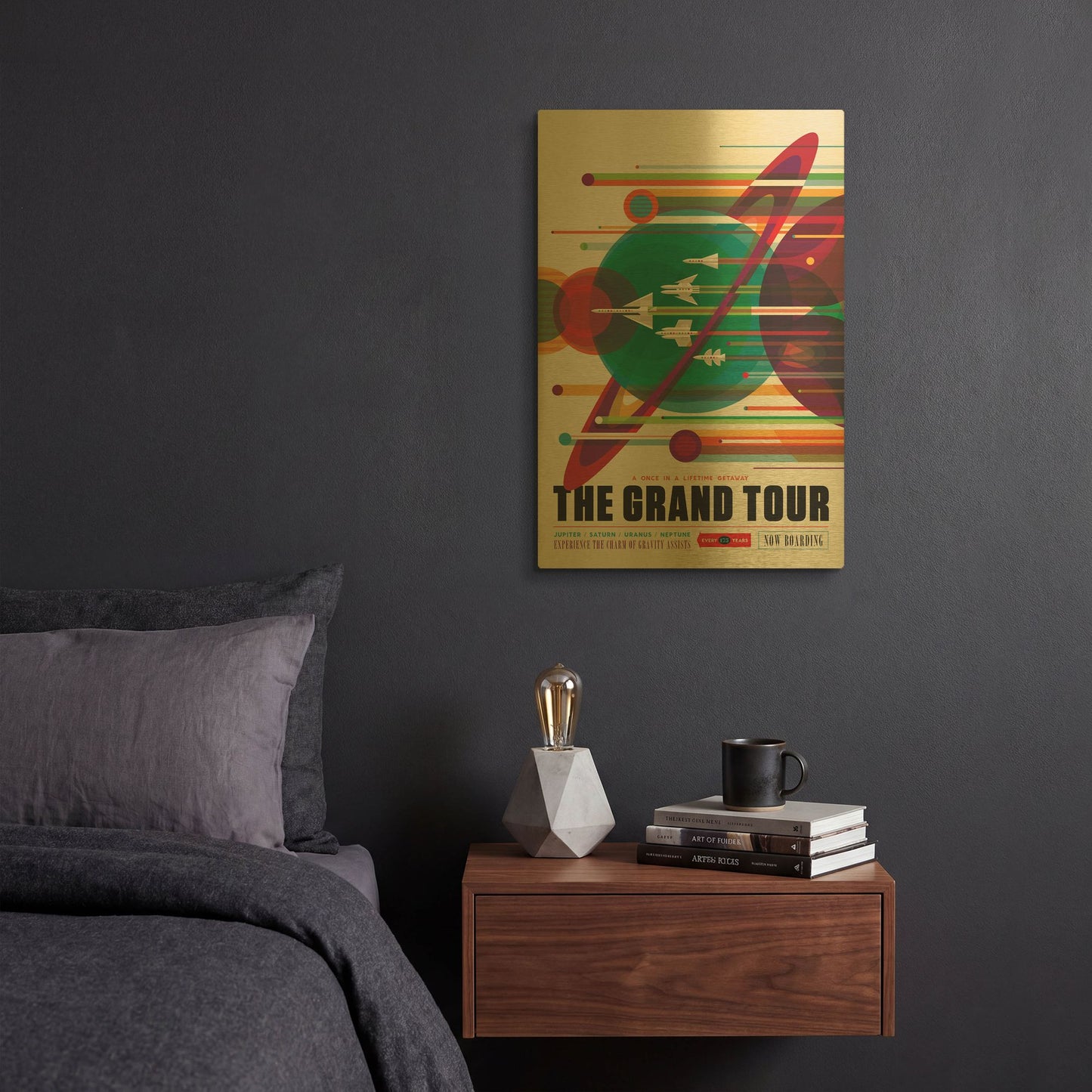 'The Grand Tour' By NASA Posters Gold Metal Wall Art