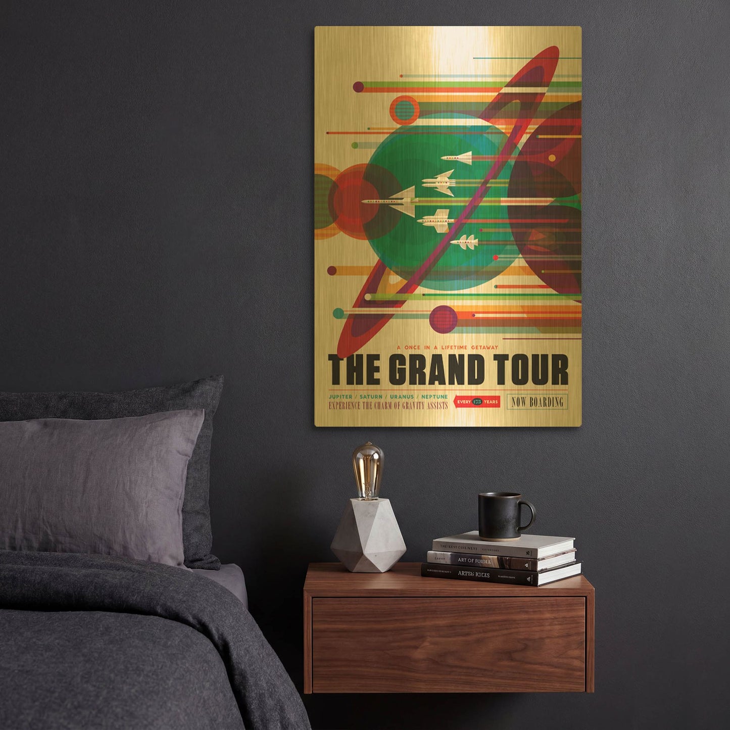 'The Grand Tour' By NASA Posters Gold Metal Wall Art