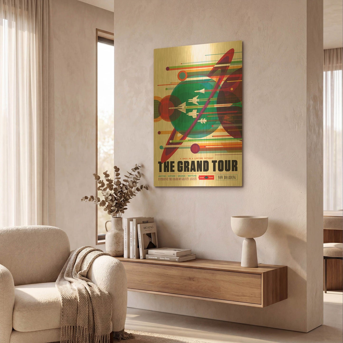 'The Grand Tour' By NASA Posters Gold Metal Wall Art
