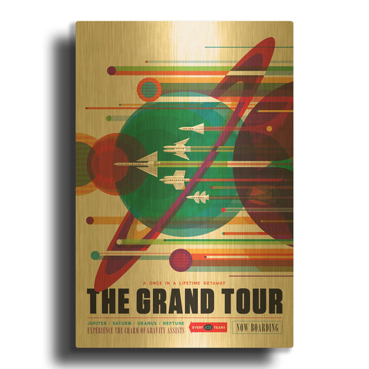 'The Grand Tour' By NASA Posters Gold Metal Wall Art