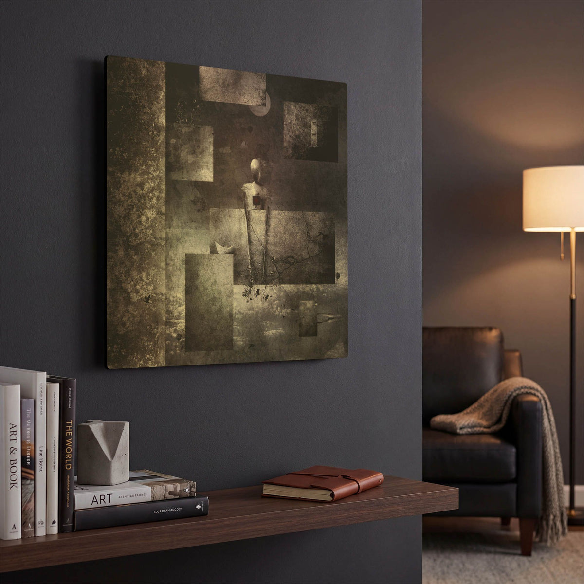 'Retrospect' By Mario Sanchez Nevado Gold Metal Wall Art