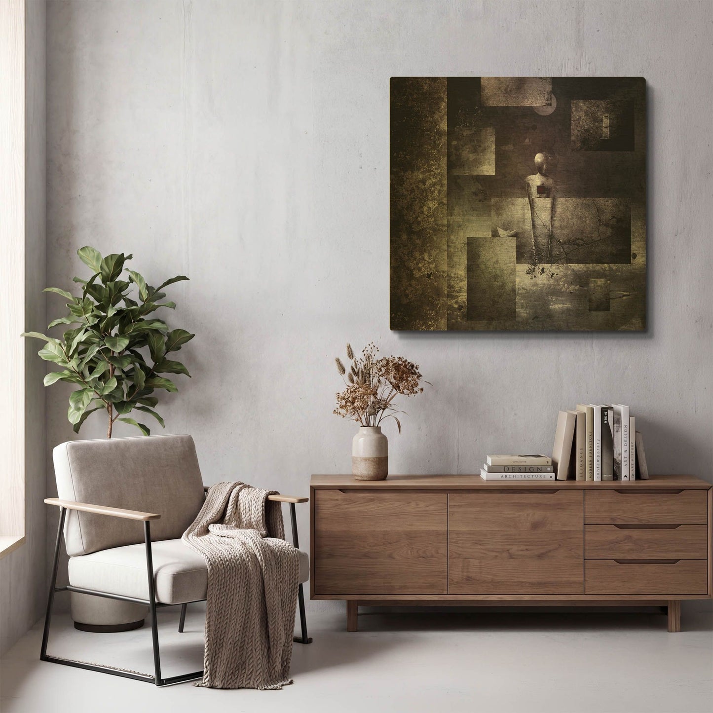 'Retrospect' By Mario Sanchez Nevado Gold Metal Wall Art