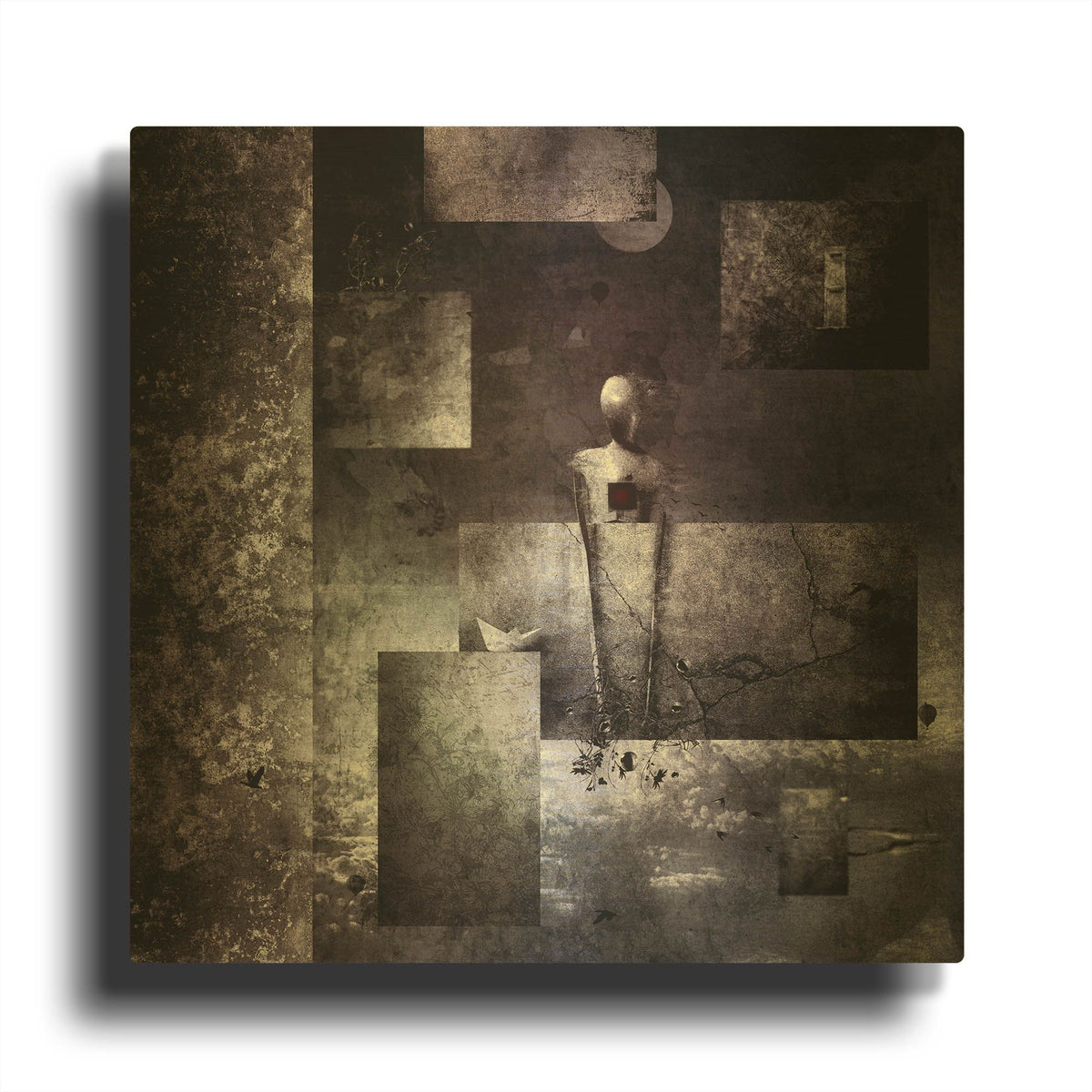 'Retrospect' By Mario Sanchez Nevado Gold Metal Wall Art