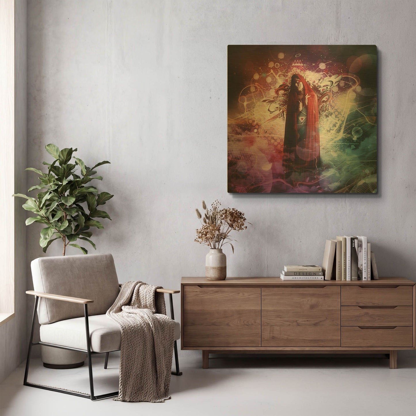 'Placebo Effect' By Mario Sanchez Nevado Gold Metal Wall Art